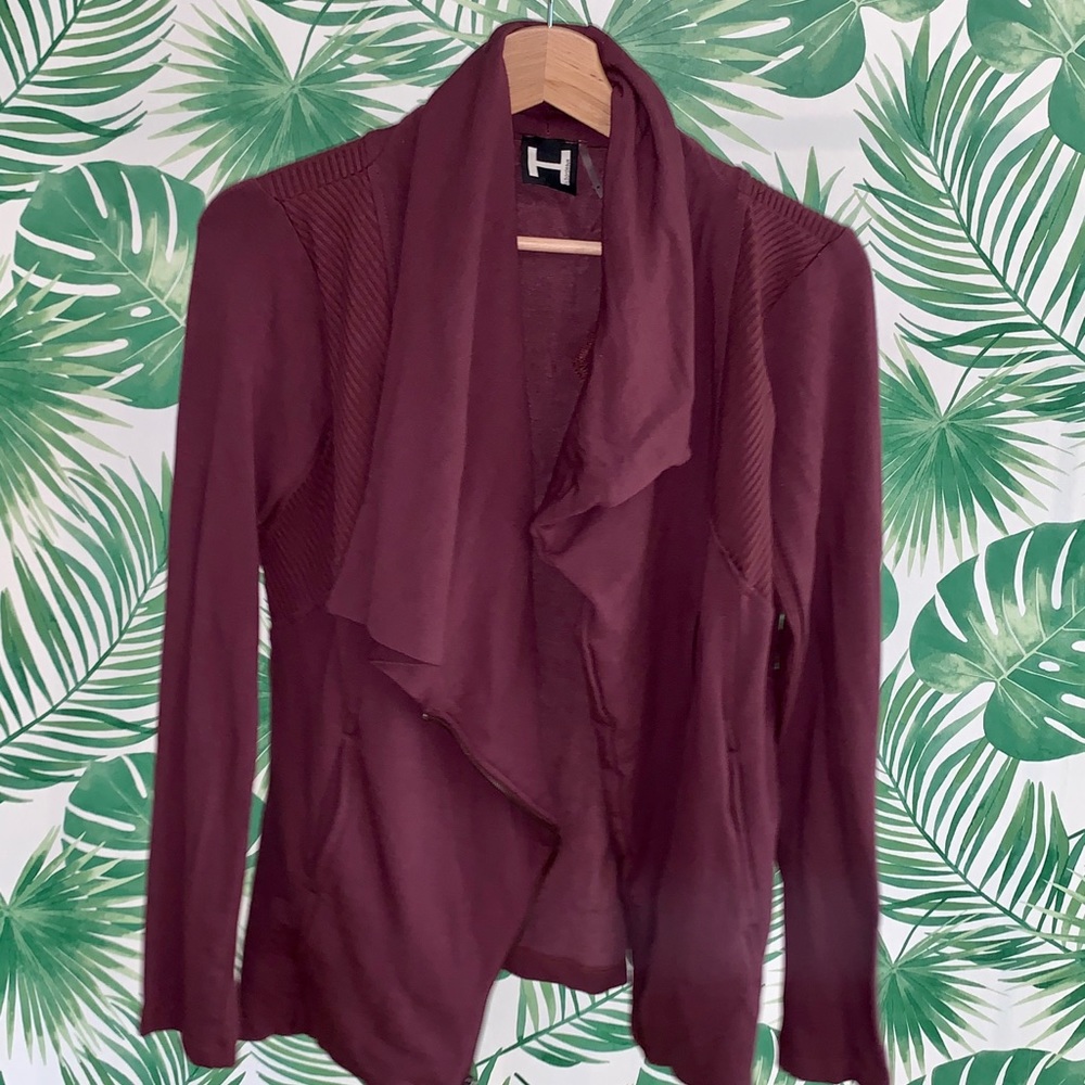 Asymmetric zip up cardigan